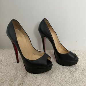 Christian Louboutin Lady Peep 150 Kid Leather 37